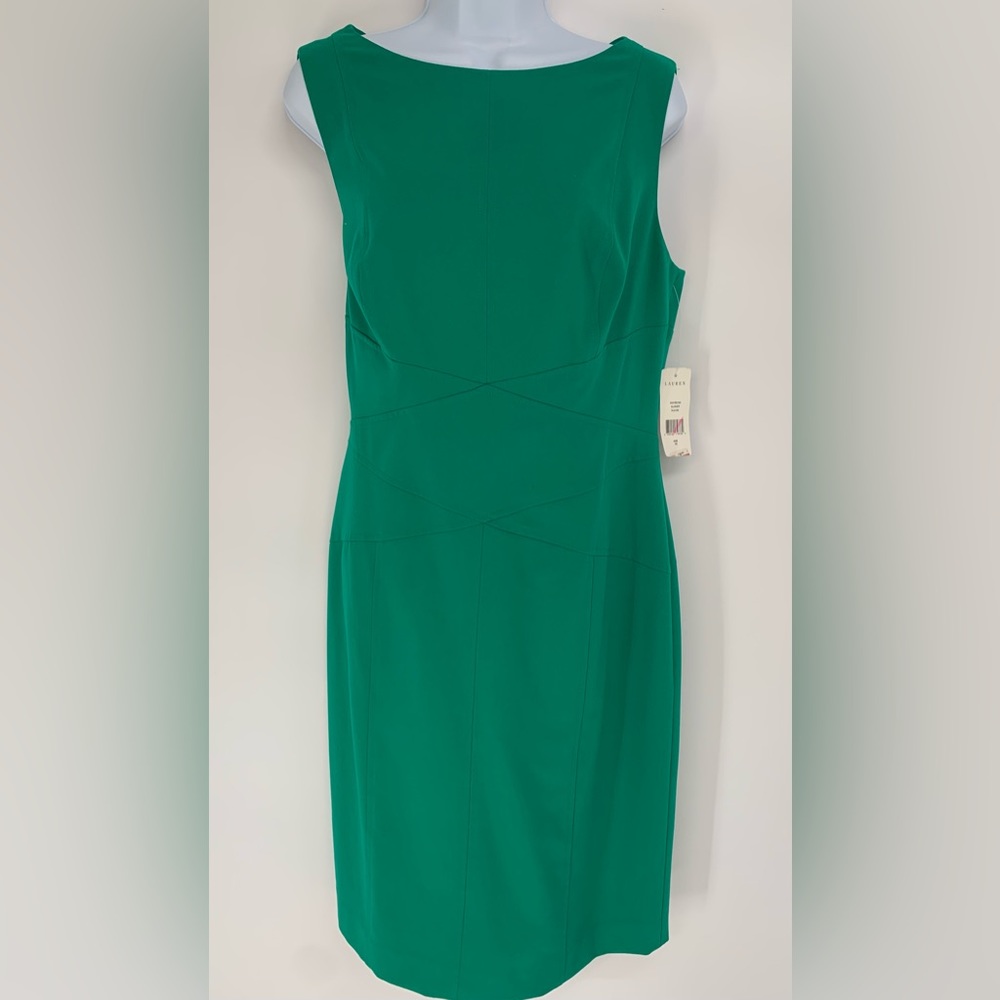 Lauren Ralph Lauren green dress 14 new nwt